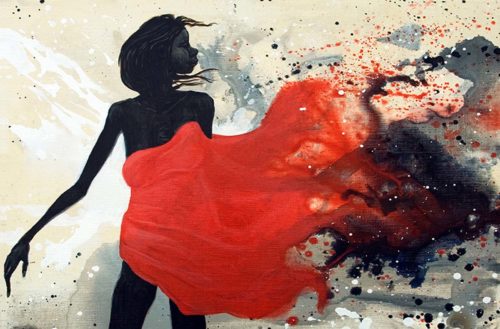 Paper-Girl-with-Red-Drape-Judy-Prosser