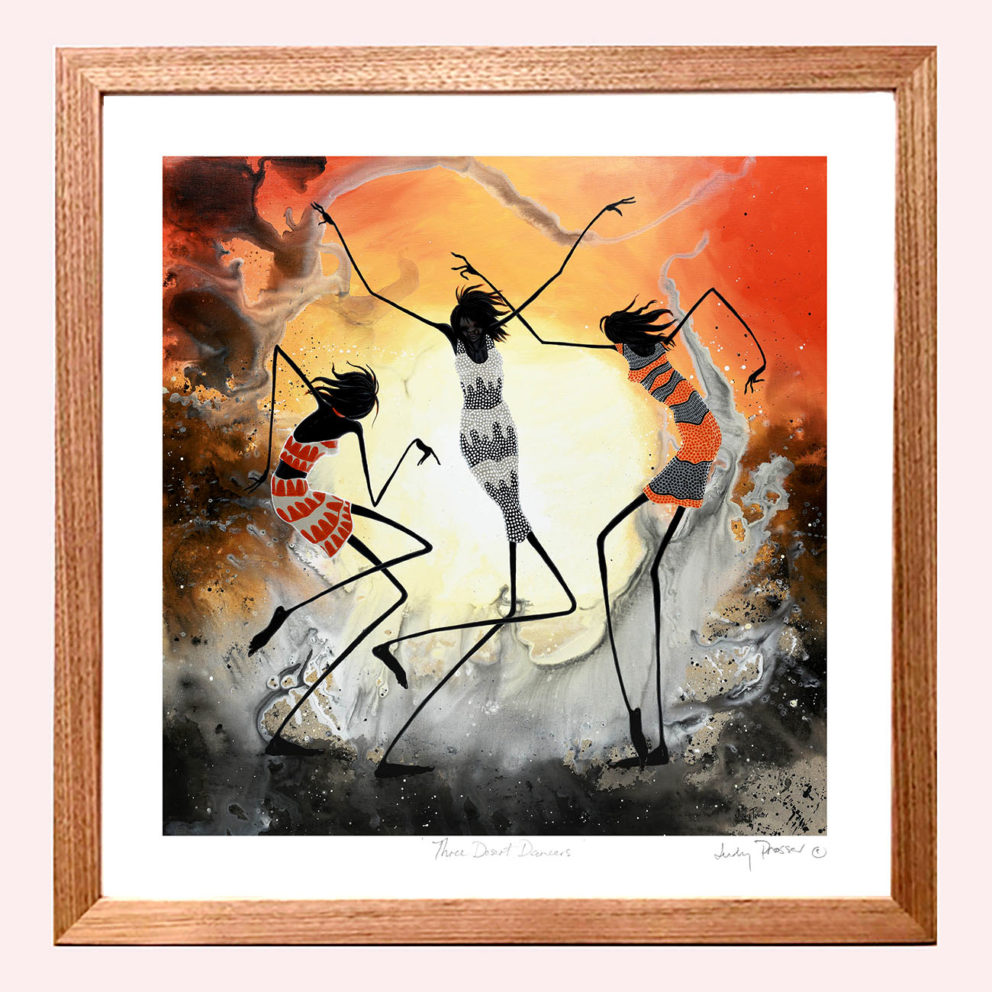Three-Desert-Dancers-Framed