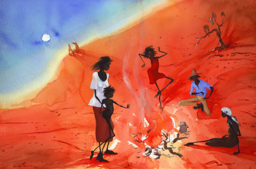 Under A Dingo Moon - Paper Print